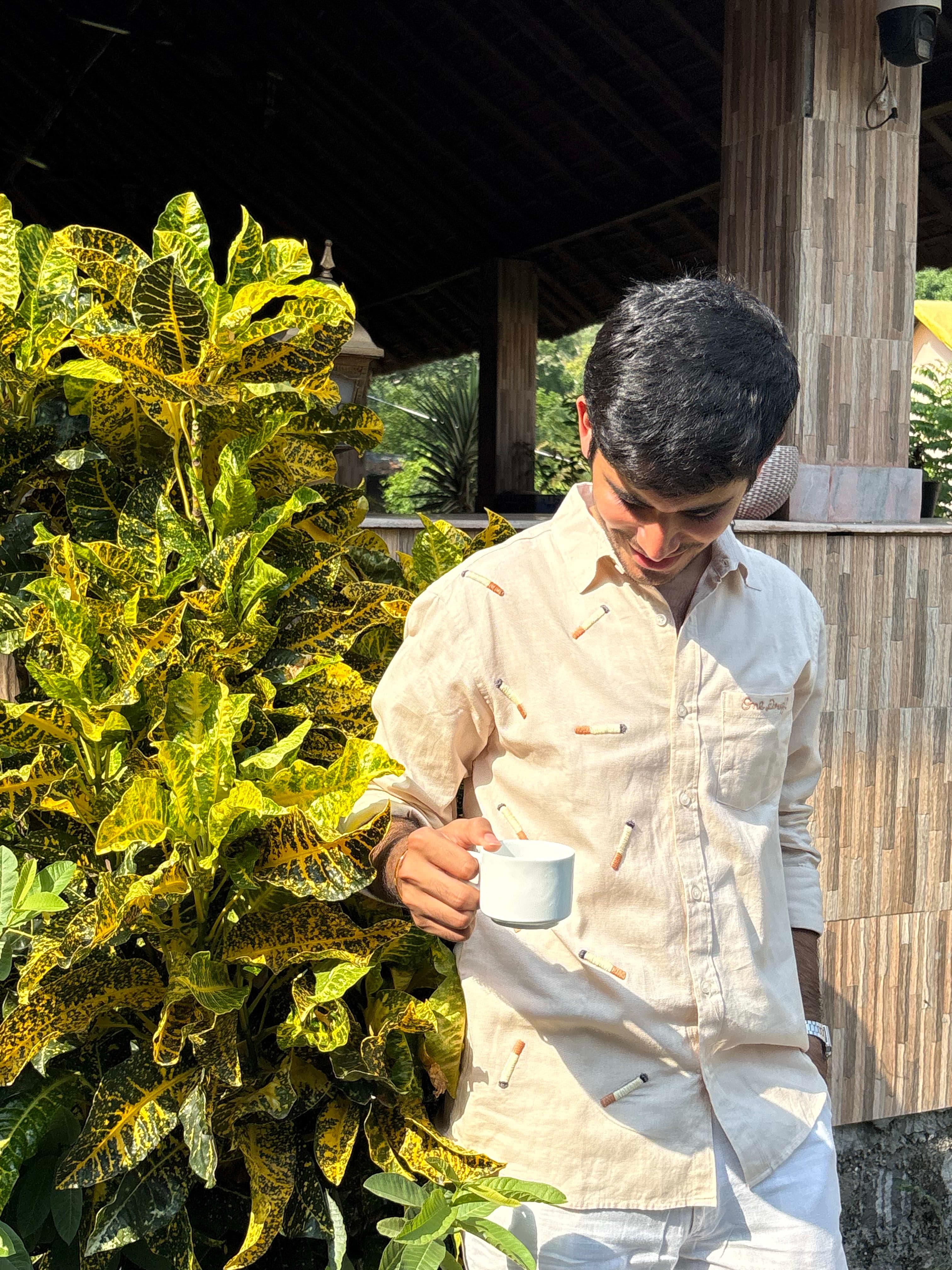 Cigarette Embroidered Shirt