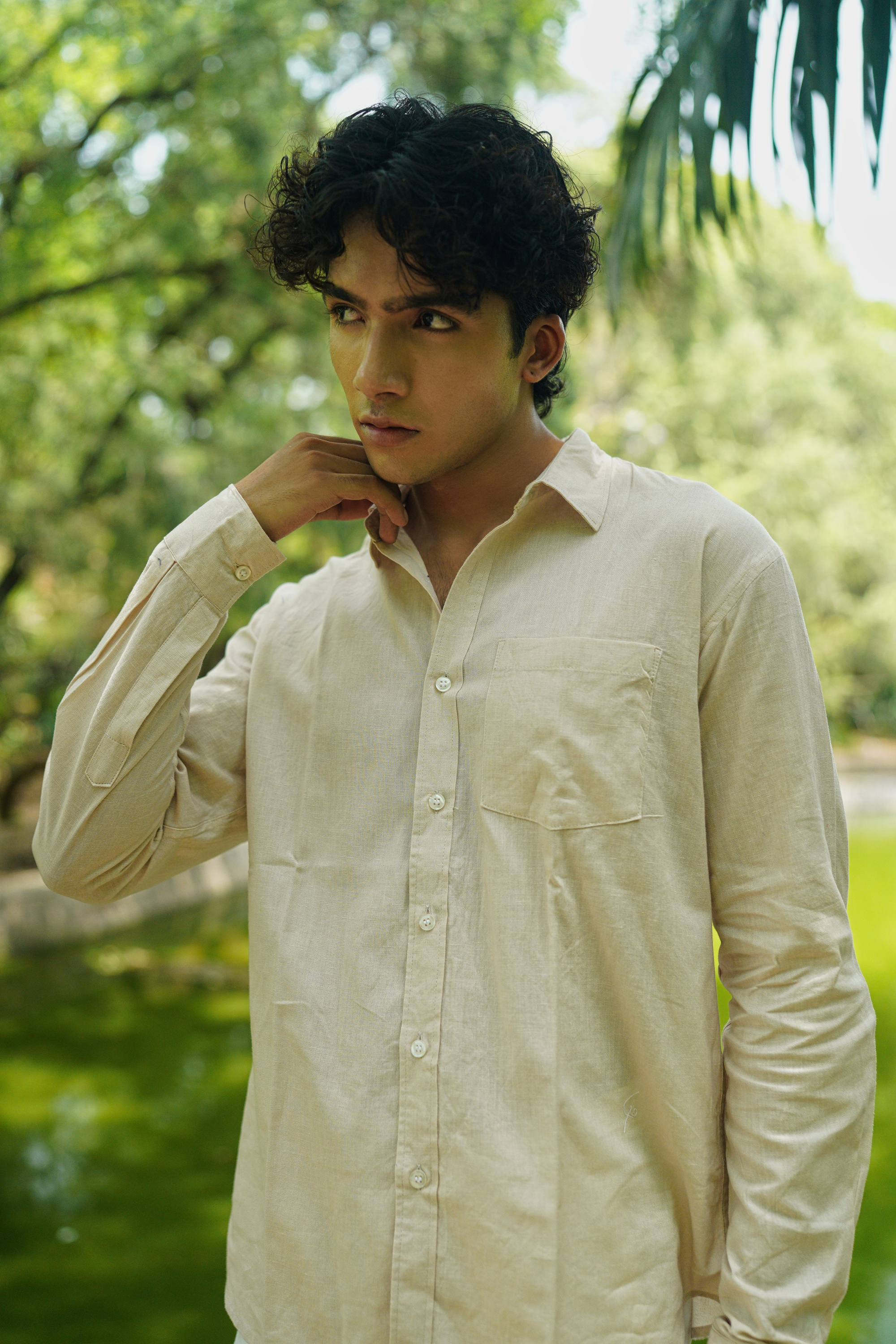 Beige Linen Shirt