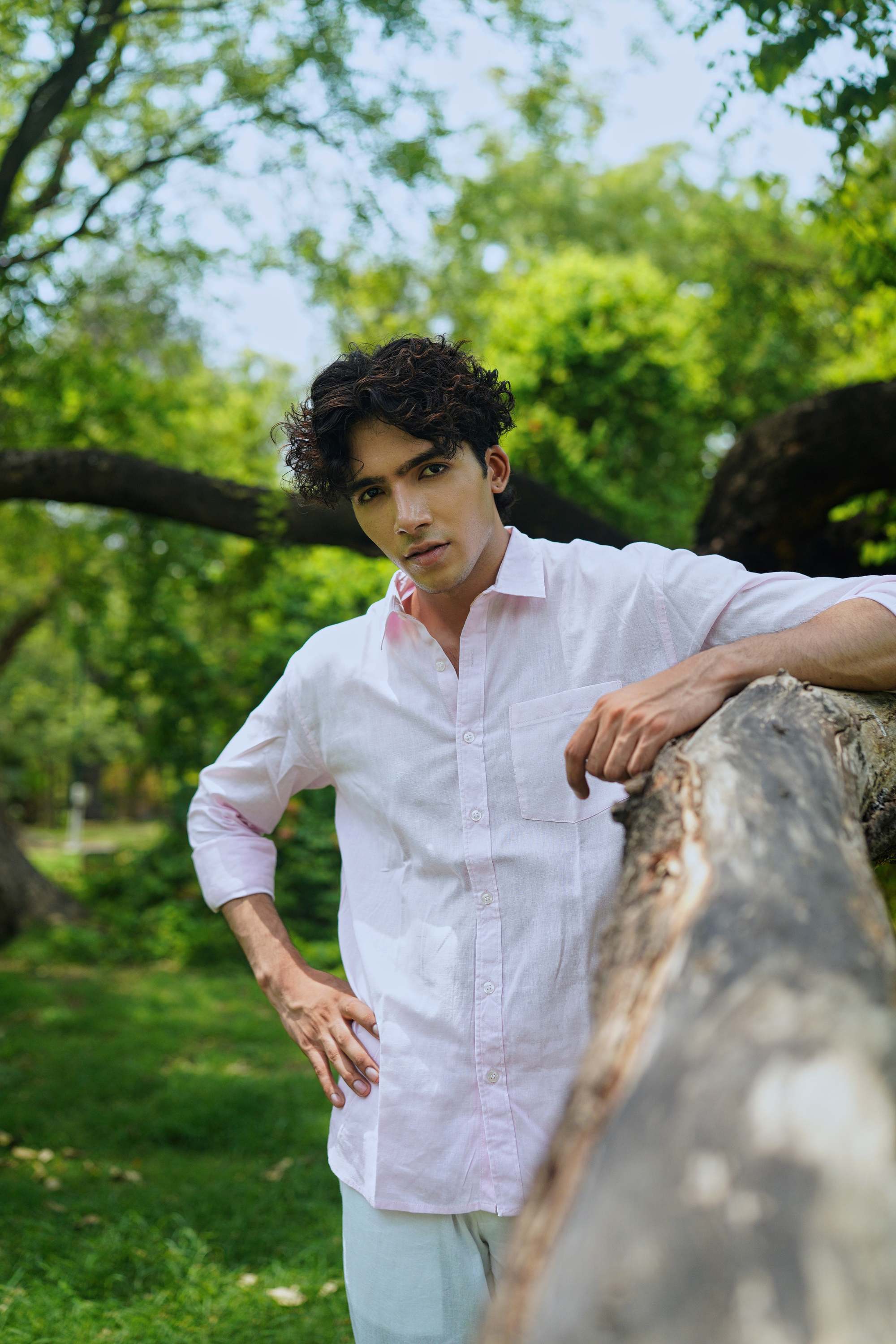 Pink Linen Shirt